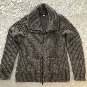 J Crew full zip Alpaca Merino wool blend cardigan sweater. Women’s size medium.